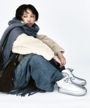 RIBBON PADDING BOOTS / 2 COLORS