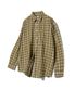 87-STAN089 클래식 빈티지 오버핏 포켓 긴팔 체크 셔츠 올리브