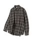 87-STAN089 클래식 빈티지 오버핏 포켓 긴팔 체크 셔츠 블랙