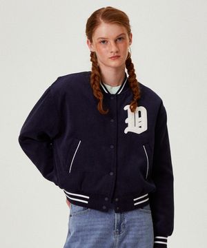 코듀로이 바시티 패딩 점퍼 NAVY (LP1JF001-066)