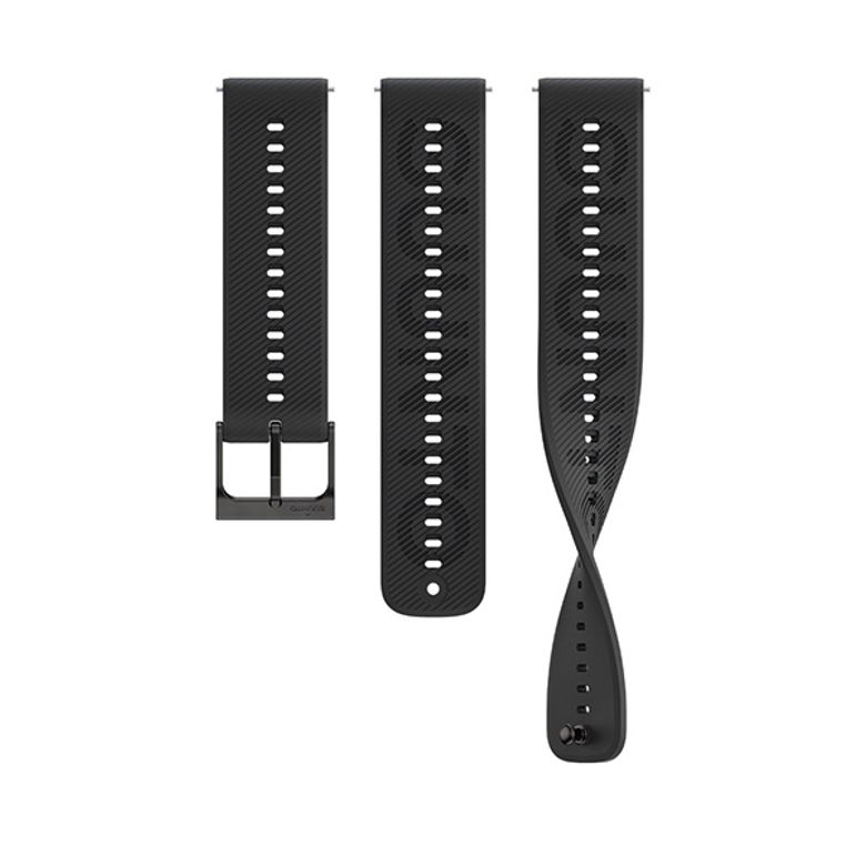 순토 22MM 애슬레틱 6 실리콘 스트랩 올블랙 S+M