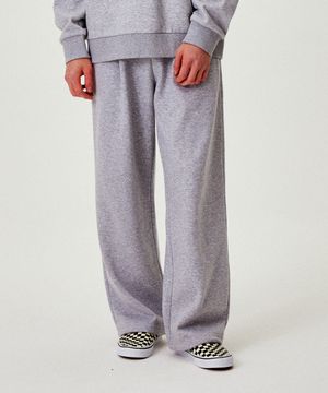 원턱 와이드 스웨트 팬츠 MELANGE GREY (LO9PU991-097)