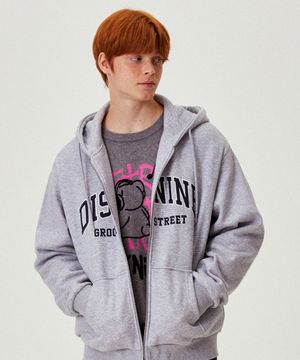 아치 로고 후드 집업 MELANGE GREY (LO4TU884-097)