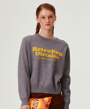 레트로팝 니트 MELANGE GREY (LO4SF839-097)