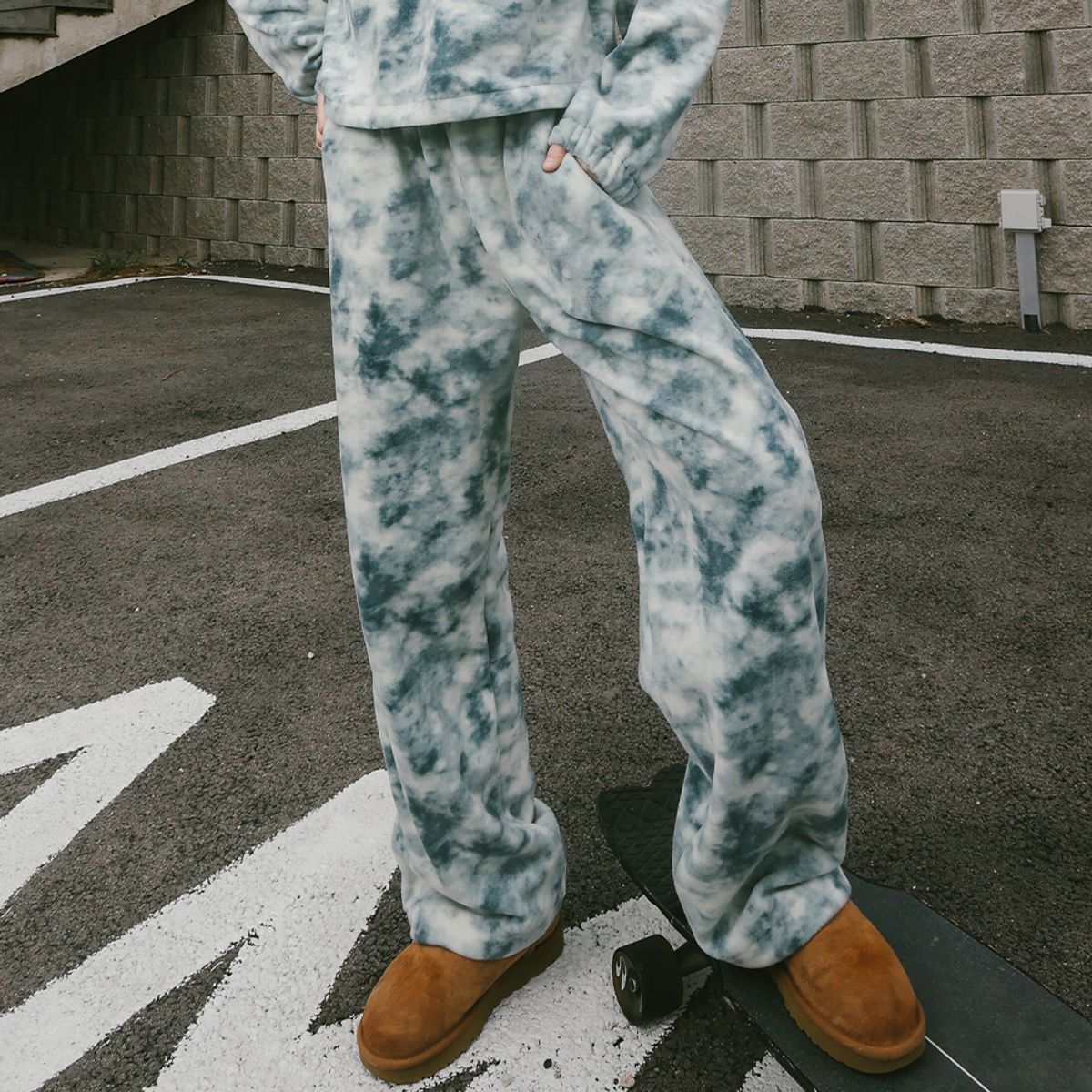 네이키드서프클럽(NAKED SURF CLUB) N.S.C 타이다이드 플리스 팬츠 (Navy)