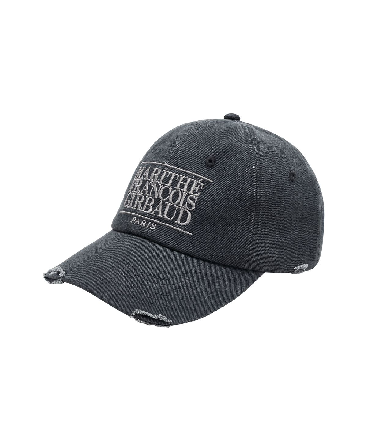 마리떼 프랑소와 저버(MARITHÉ + FRANҪOIS GIRBAUD) CLASSIC LOGO DAMAGED OVERFIT CAP charcoal