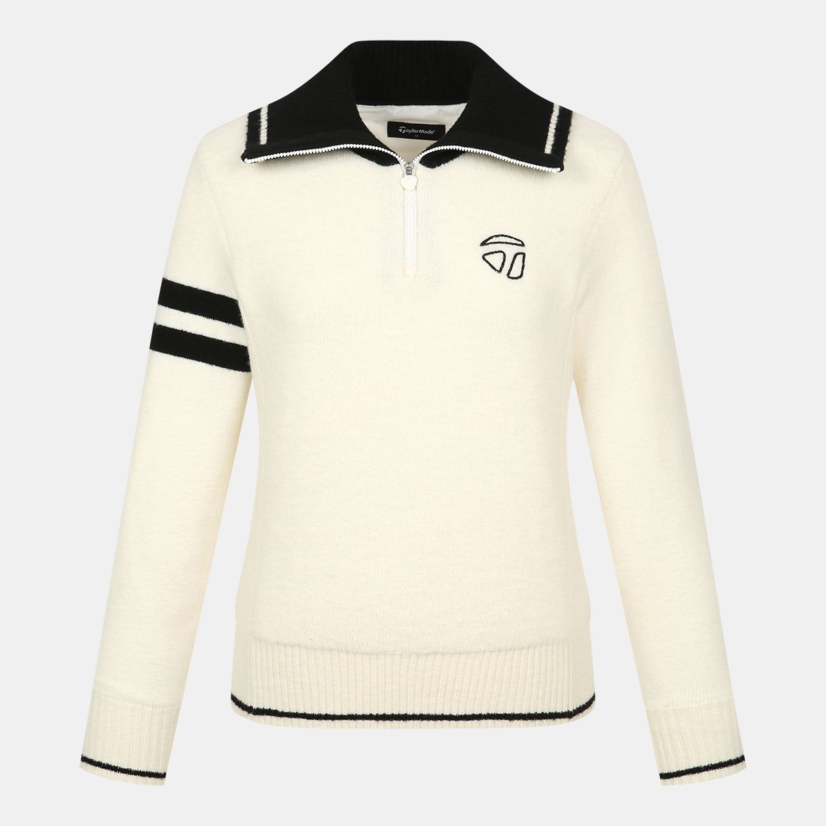 테일러메이드 어패럴(TAYLORMADE APPAREL) [메리노울 에디션]여성 방풍 패턴물 카라 니트 TSN-81HG22-101