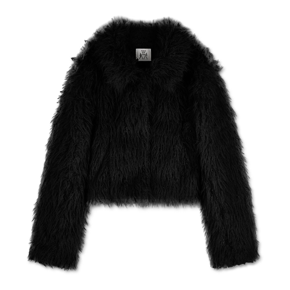 MUSINSA公式 | NAKED SURF CLUB Hairy Fur Jacket (Black)