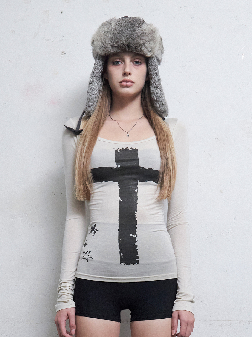 HILLDA トップス Emergency Long Sleeve MUSINSA公式 | HILLDA Emergency Long Sleeve [Beige]