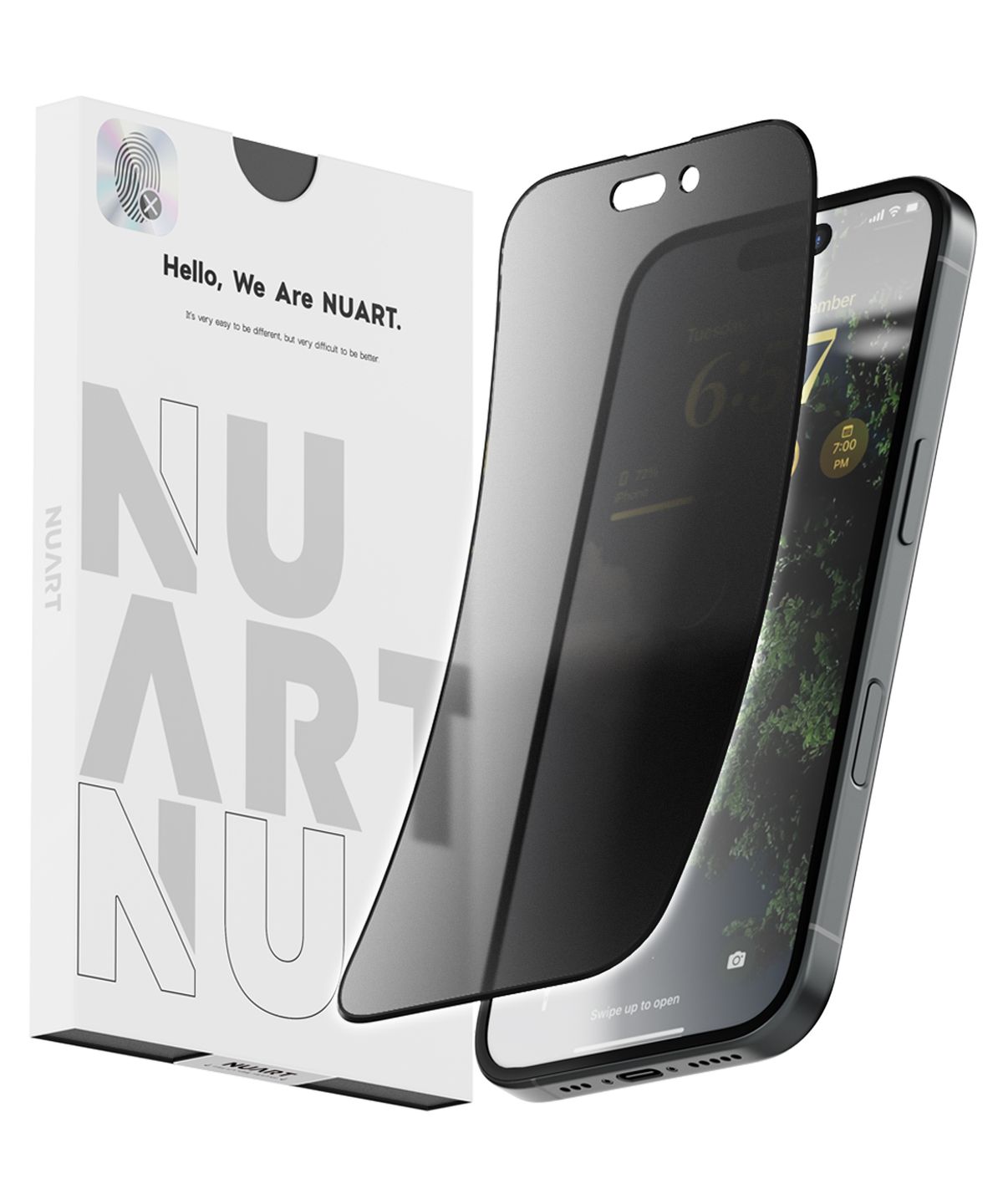 누아트(NUART) 사생활보호 풀커버 세라믹 지문방지 액정보호필름(1개입)
