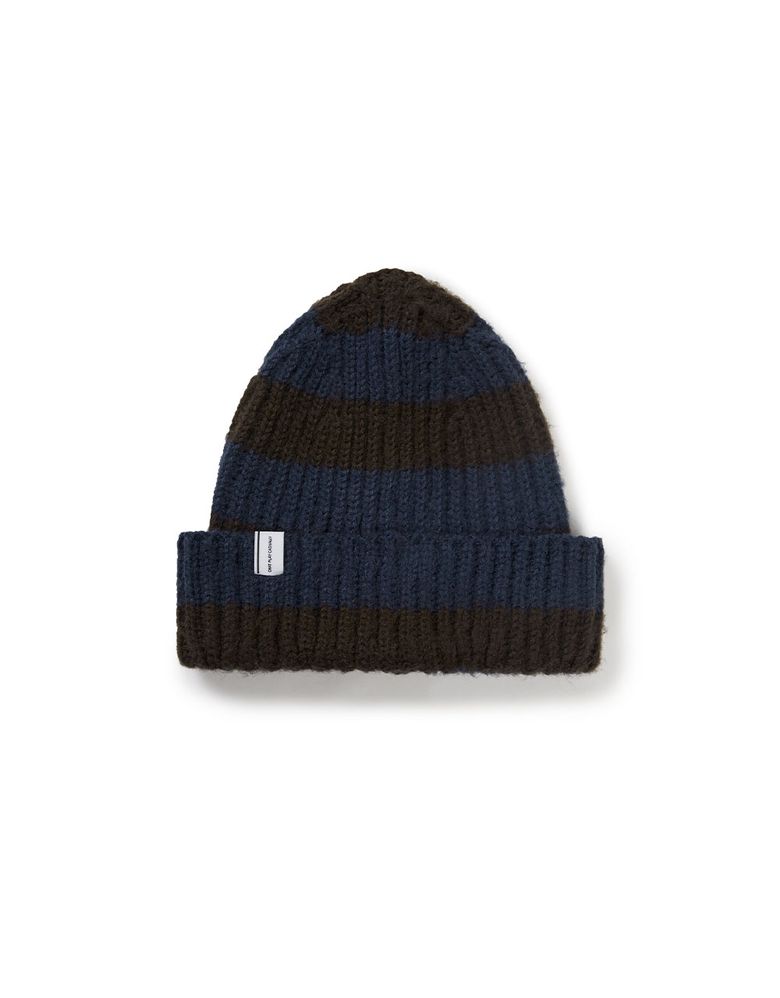 [Mmlg] MM STRIPE KNIT HAT (NAVY)