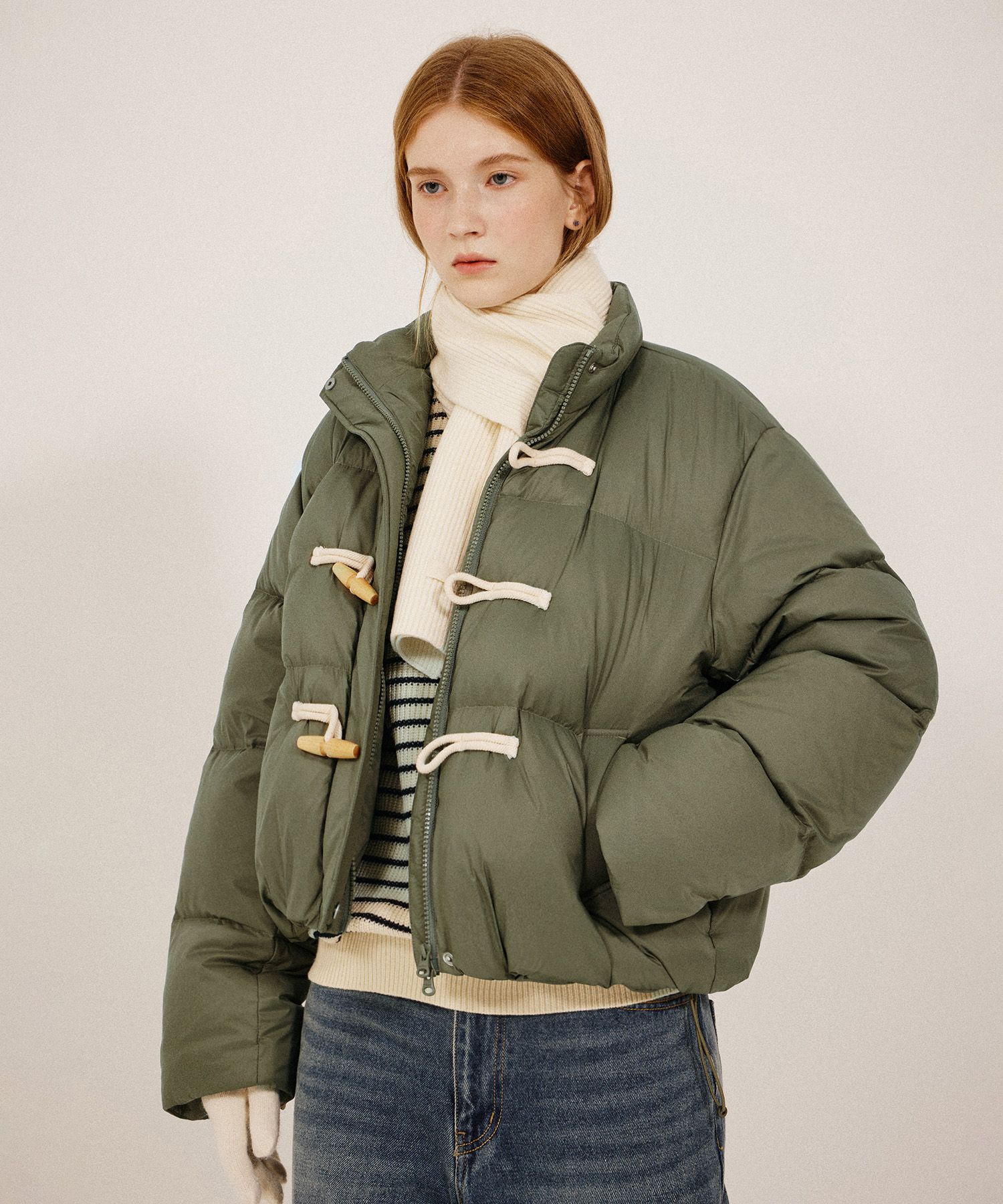ダウンジャケット・コート KIIMUIR Women's RDS Duffel Short Down Brown KBDWWIH002BR MUSINSA | KIIMUIR (Women) RDS Duffle Short Down_Khaki