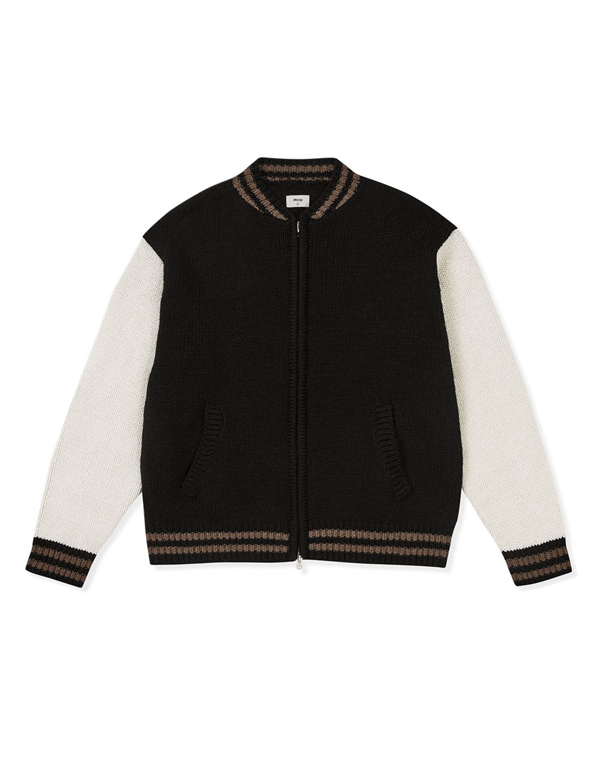 엠엠엘지(MMLG) [Mmlg] PLAYER KNIT JACKET (BLACK)