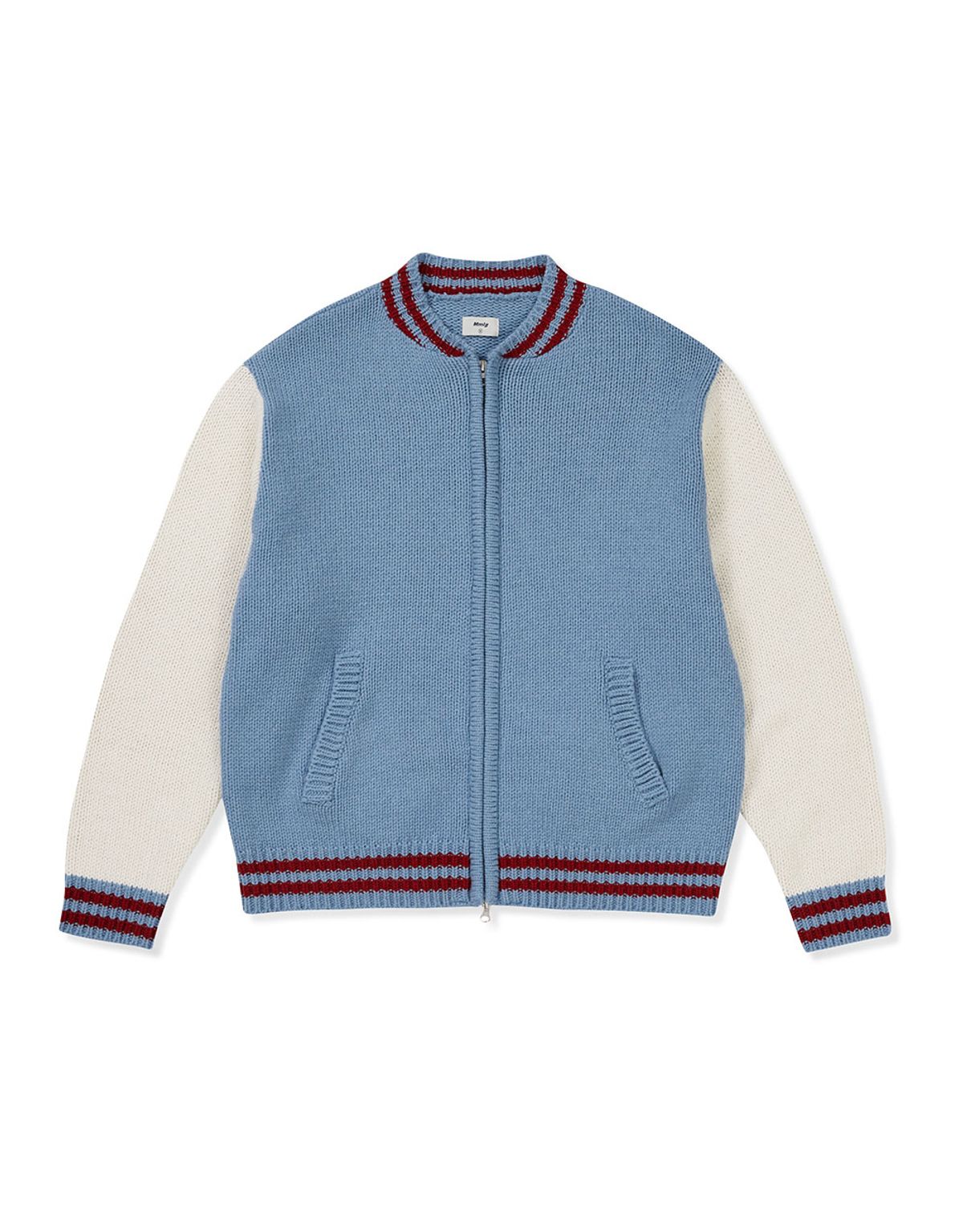엠엠엘지(MMLG) [Mmlg] PLAYER KNIT JACKET (BLUE)