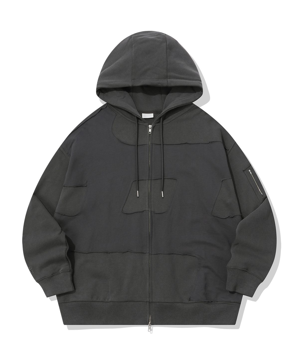 에피소드 언타이틀(EPISODE UNTITLED) SYMBOL MATCH PIGMENT ZIP-UP HOODIE_CHARCOAL