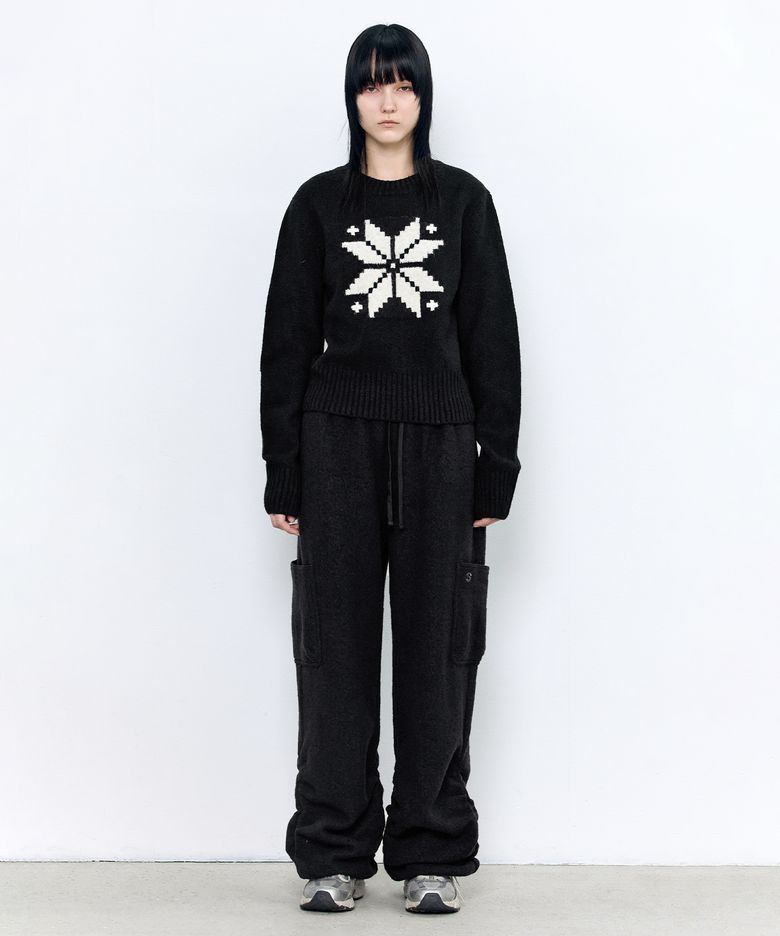 윈터 부클 팬츠 BLACK