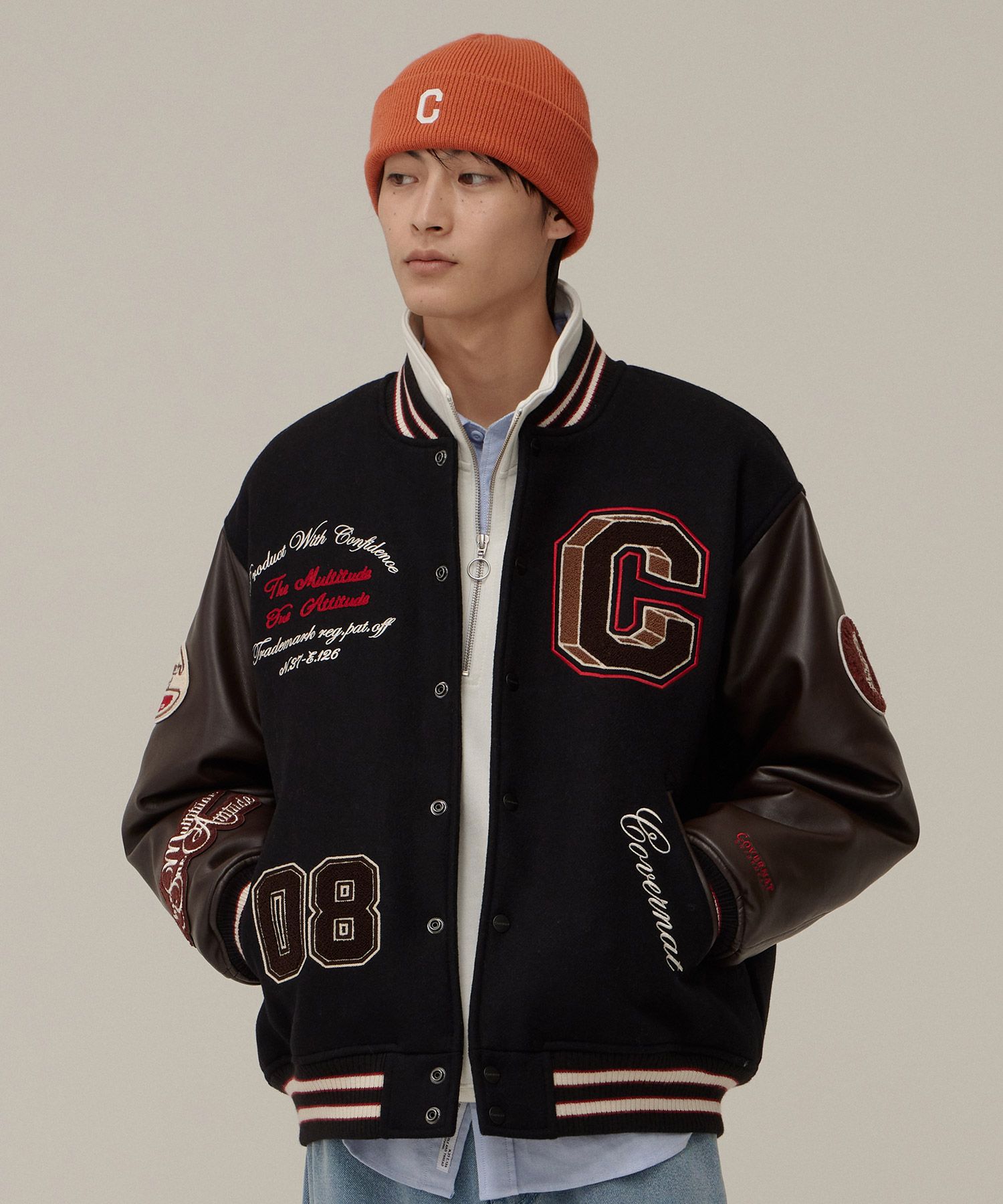 MUSINSA | COVERNAT 24FW College C Wool Varsity Black