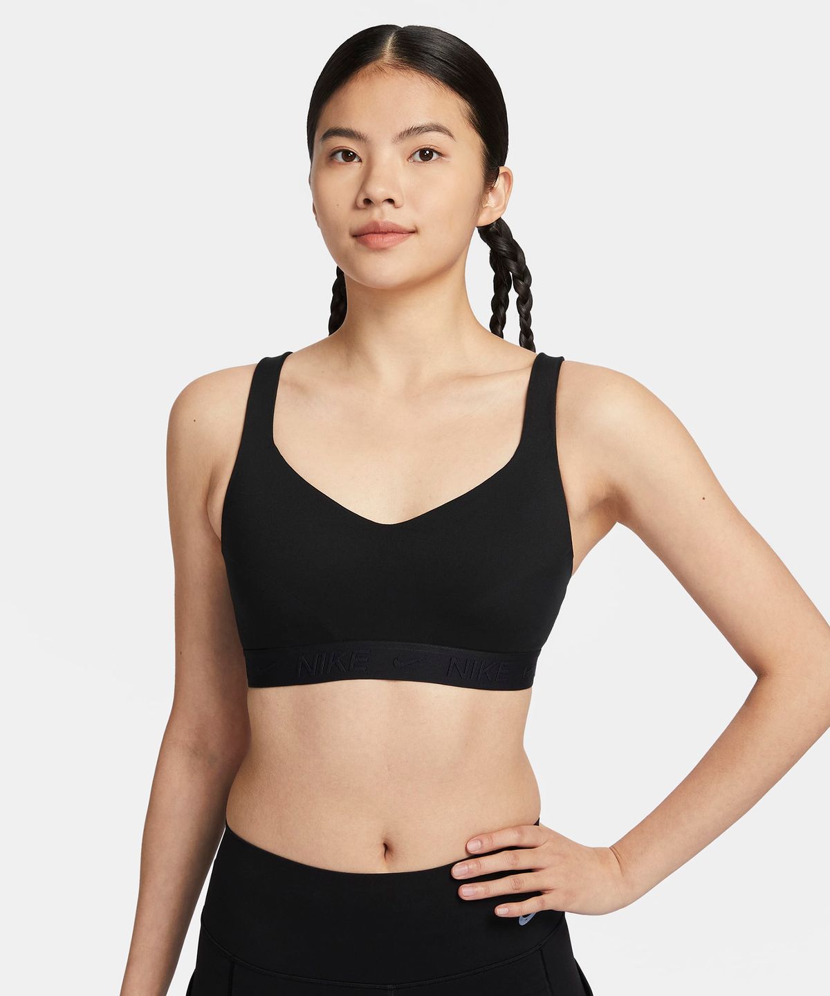 나이키(NIKE) 인디 하이 서포트 패드 어저스터블 스포츠 브라 W - 블랙:블랙:블랙 / FD1069-010