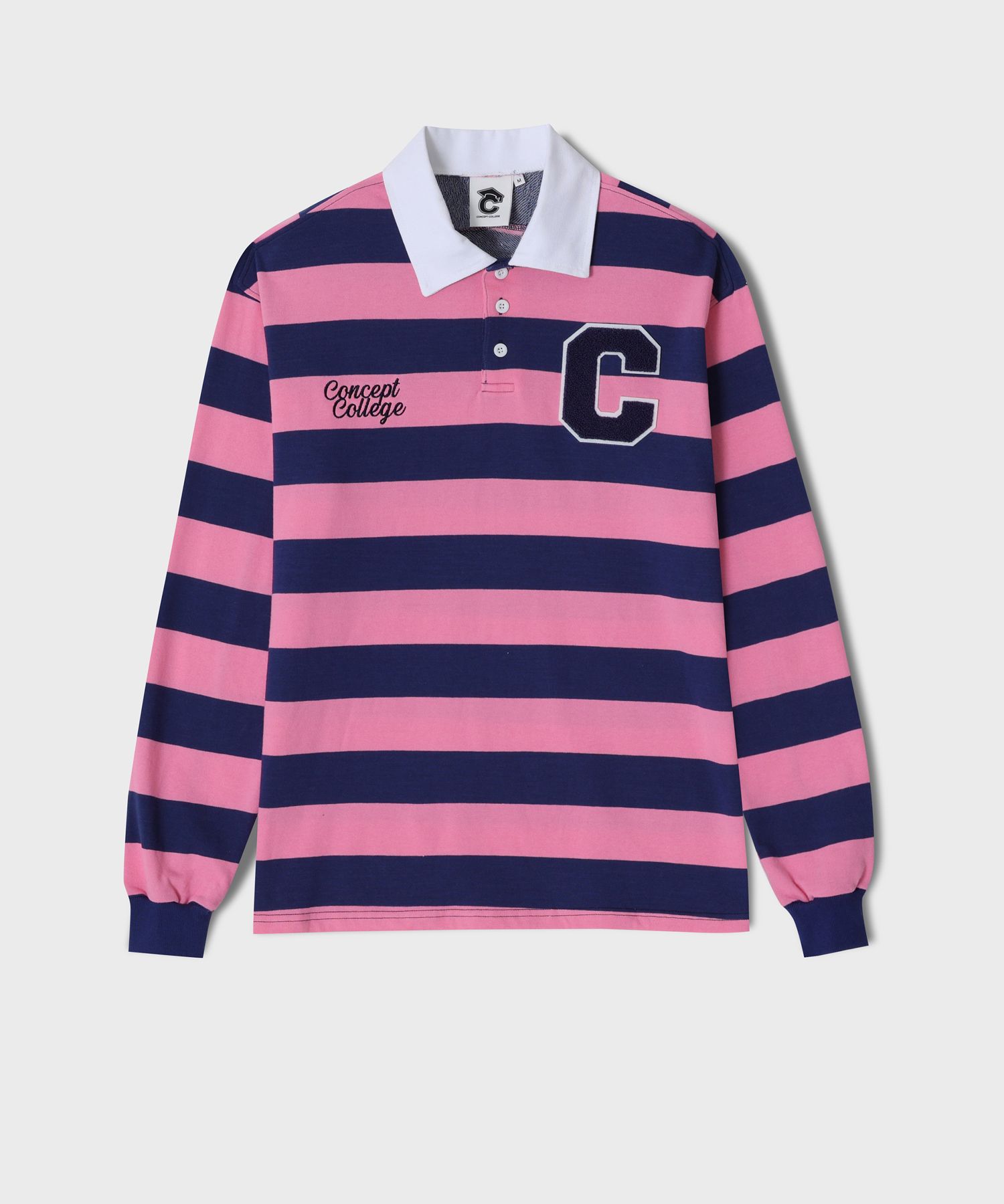 MUSINSA公式 | CONCEPT COLLEGE Cパッチストライプラグビースウェット 
