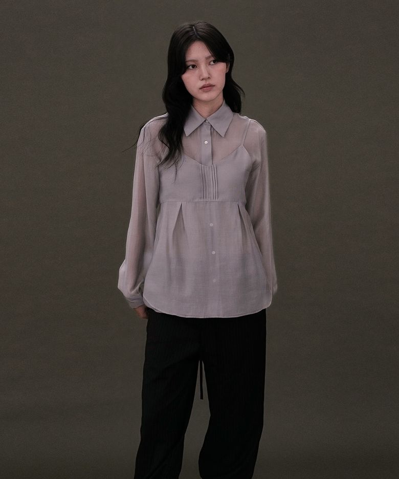SHEER BUSTIER SET-UP [ GRAY ]
