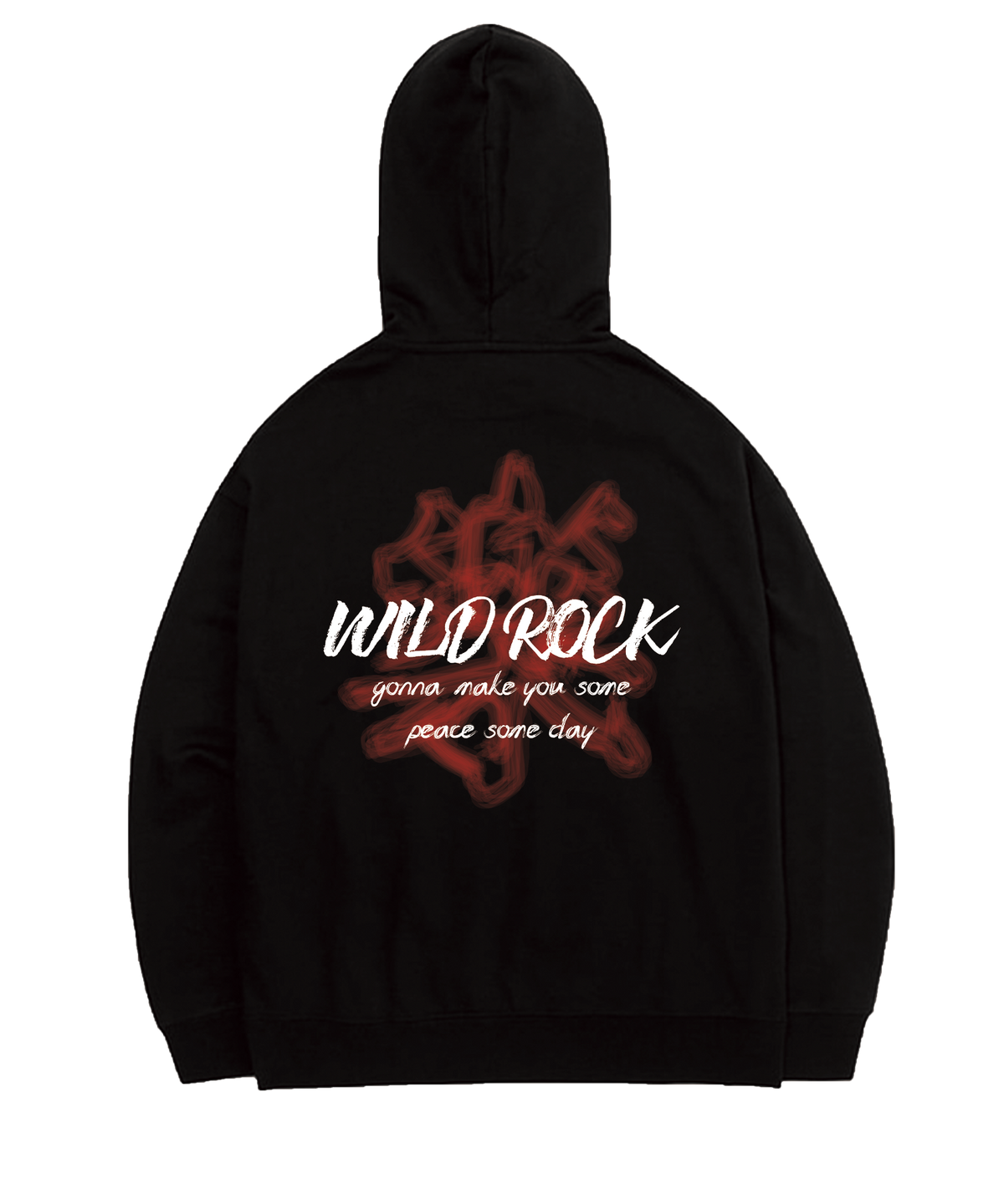 와일드락(WILDROCK) 파이어워크 와일드 樂 후드티셔츠_블랙