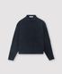 BLOCKING FLEECE PULL-OVER TOP - CHARCOAL NAVY