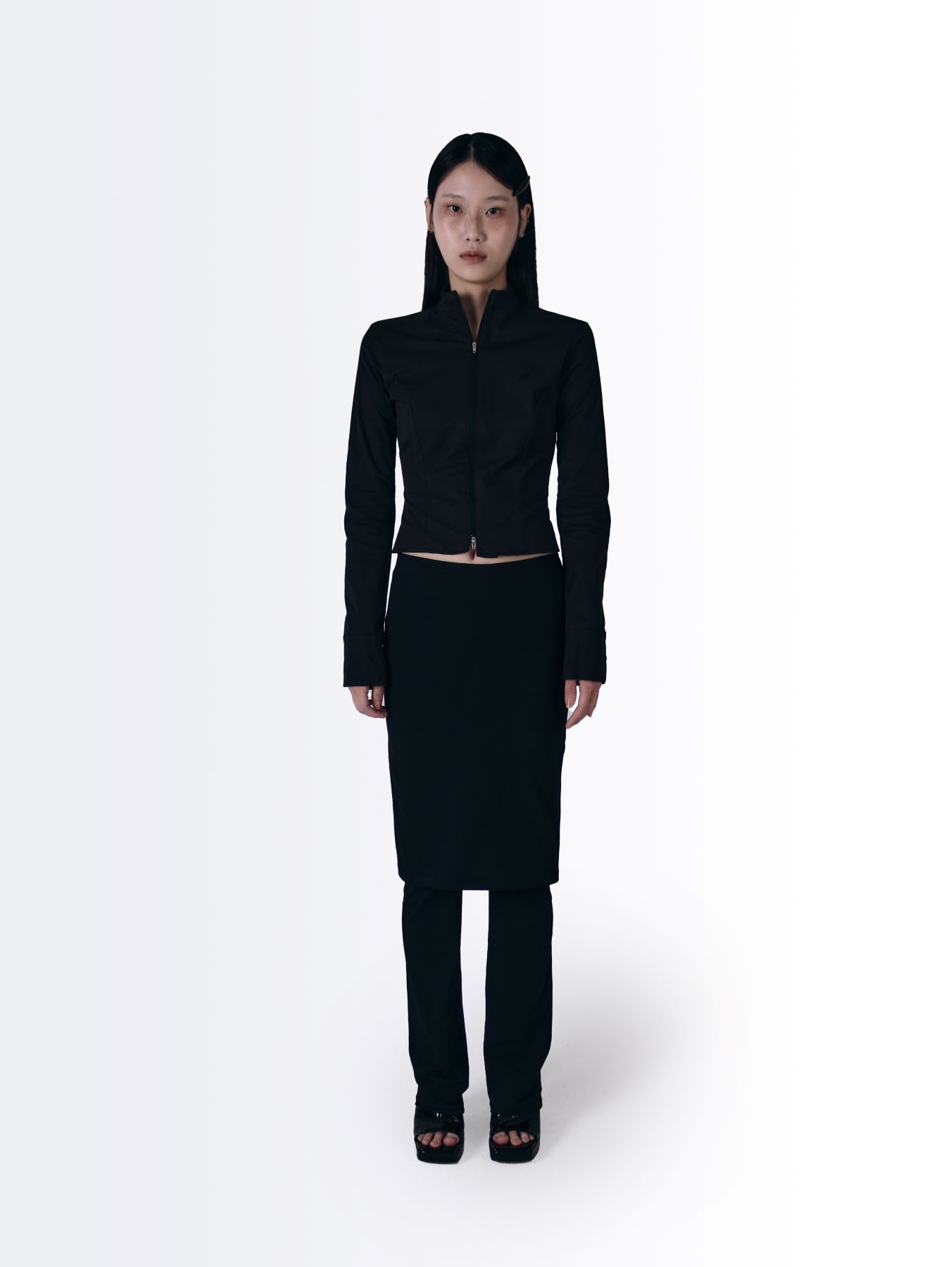 ★SIO★LONG SKIRT LEGGINGS PANTS [BLACK]★正規品/韓国送料込 MUSINSA公式 | SIO Long Skirt Leggings Pants [Black]