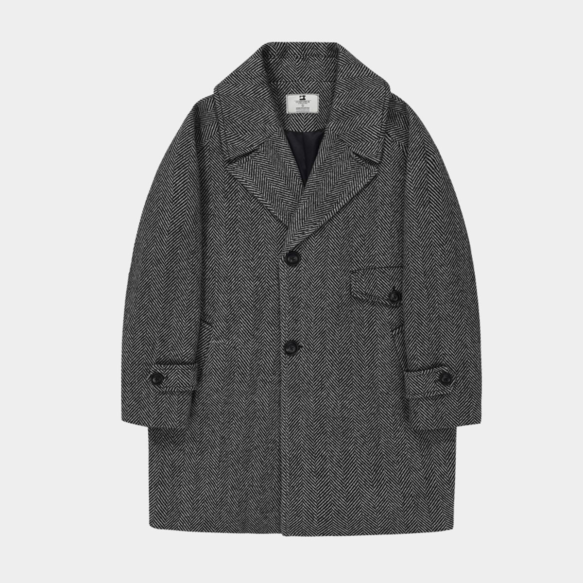 커스텀어스(CUSTOMUS) 세미더블 코쿤실루엣 남자 코트 CXS24WWCTA20 GRY