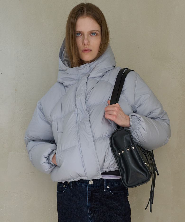 Arc Puffer Jacket Silver Blue