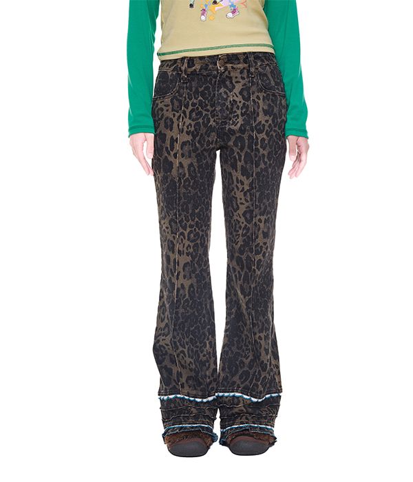 ★YOUTHBATH★Layer lace wide denim pants_leopard★正規品 MUSINSA | YOUTHBATH Layer lace wide denim pants_leopard