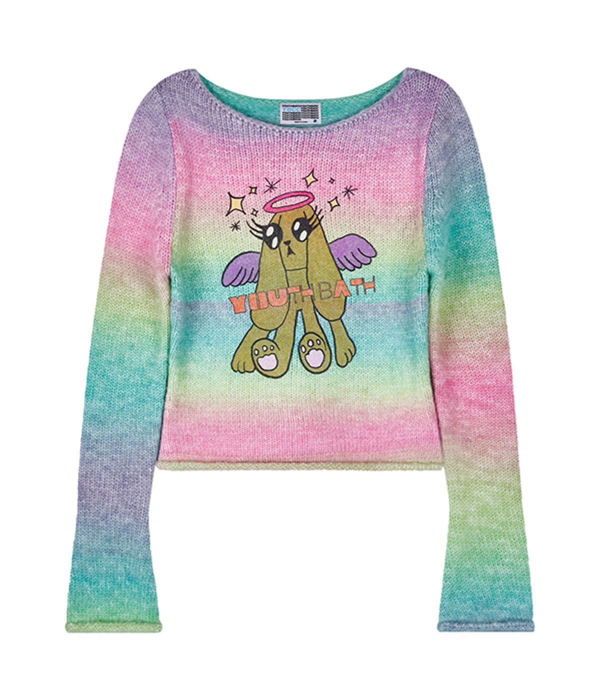 유쓰배쓰(YOUTHBATH) Color Gradation cropped knit_pink