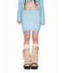 Damage band mini skirt_light blue