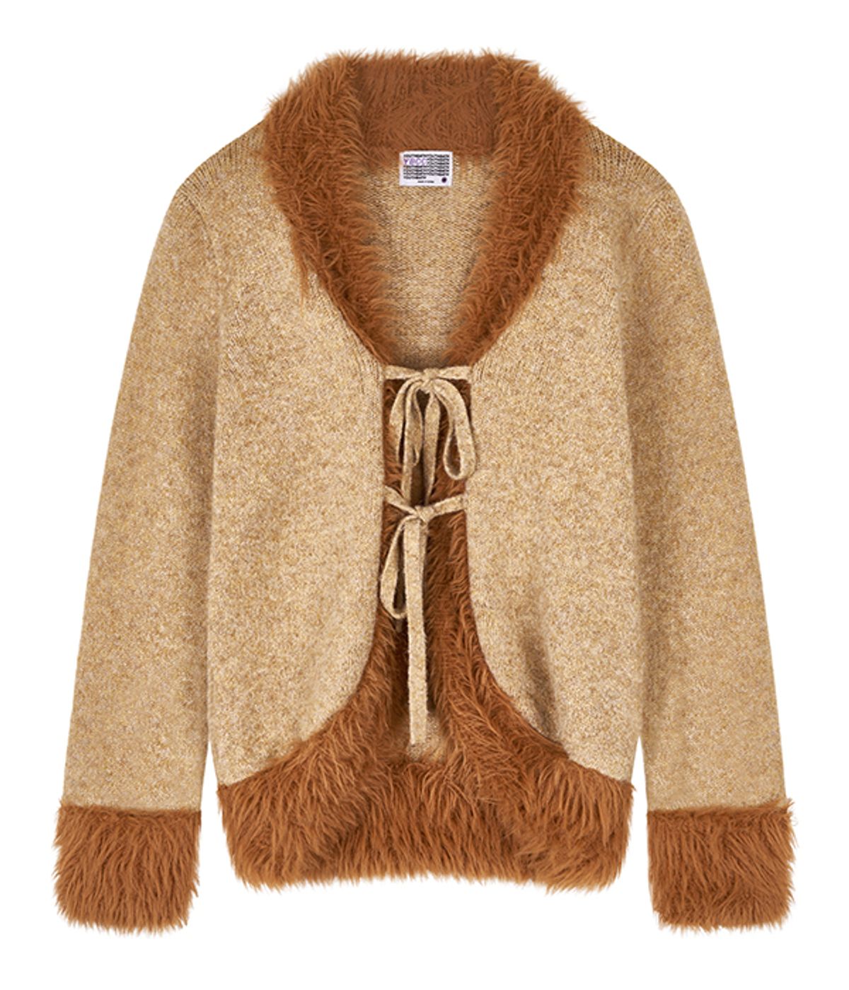 유쓰배쓰(YOUTHBATH) Fur collar cardigan_beige