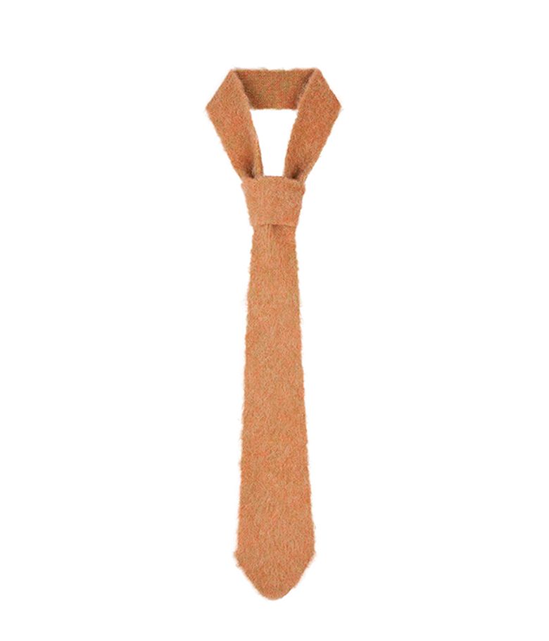 Color slim knit tie_beige
