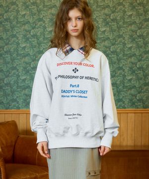 DADDY SWEATSHIRT / white melange