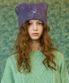 HERETIC LEOPARD MOHAIR BEANIE / purple