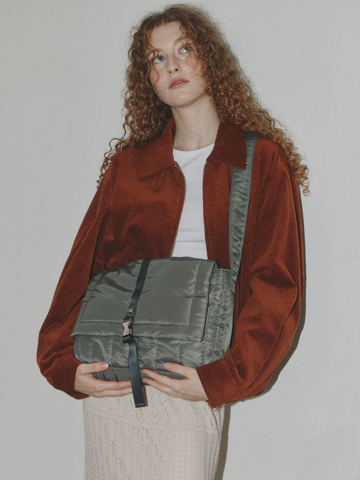 메종크렘(MAISON CREME) Canele Belt bag_ L size_Khaki