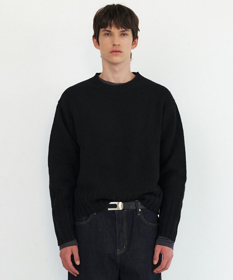 3G CHUNKY WOOL SWEATER - BLACK