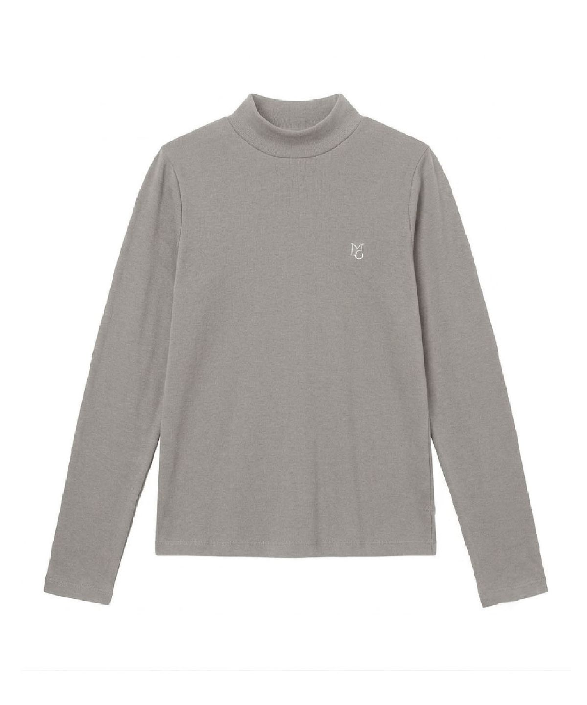 무아르모아(MOIREMOA) wool basic turtleneck top - gray beige