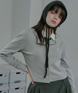 Classic Logo Cardigan - Melange Gray