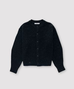 MODIFIED WOOL ROUND CARDIGAN - GALAXY BLACK