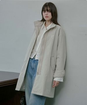 Soft Padding Mod Coat-Light Beige