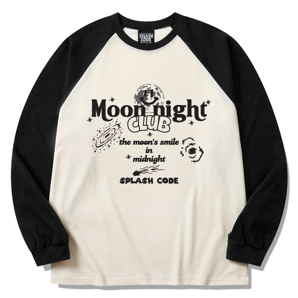 스플래시코드(SPLASHCODE) 래글런 롱슬리브 크림 - 문 나이트(Moon Night)