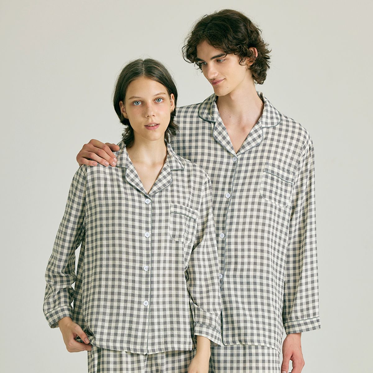 테라우드 홈웨어(TERAWOOD HOMEWEAR) 윈디 체크 긴팔 파자마 상하세트