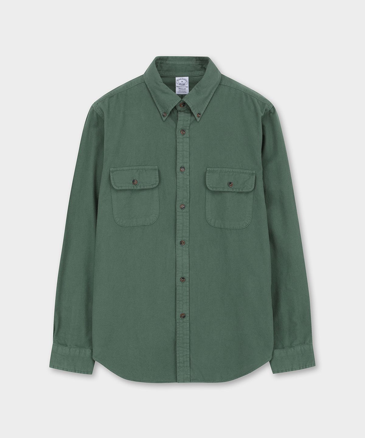 브룩스 브라더스(BROOKS BROTHERS) 슈퍼소프트 플란넬 셔츠 (다크그린) (BBTHMM3767JEF)