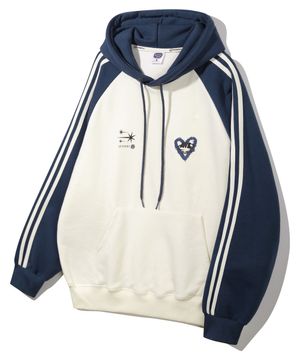 [기모추가]AVL 레글런 배색 트랙 오버핏 후드티 AVH844 (7 COLOR)