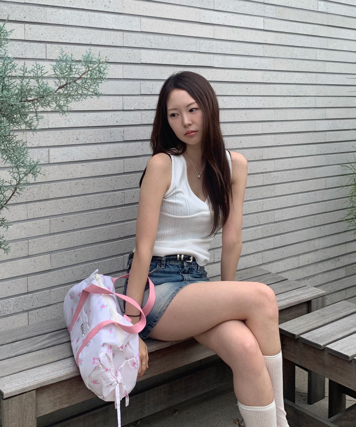 라라폭스(LALAFOX) FLOWER PRINT DUFFEL BAG 플라워 프린트 더플 백 CREAM BQ4AB004