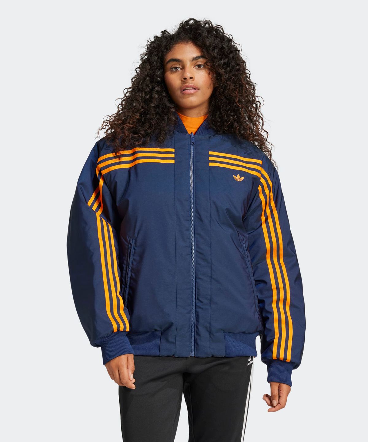 아디다스(ADIDAS) 70s 리버서블 봄버 자켓 - 네이비:오렌지 / JN7657
