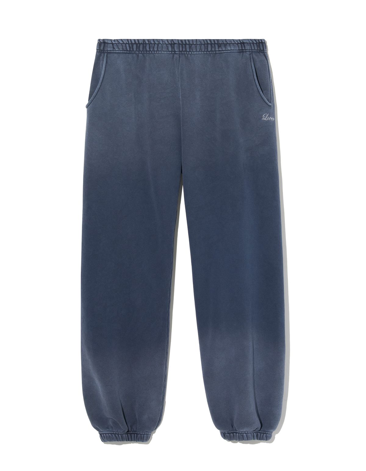 로어즈(LORES) Faded Pigment Dyed Sweatpants - Navy