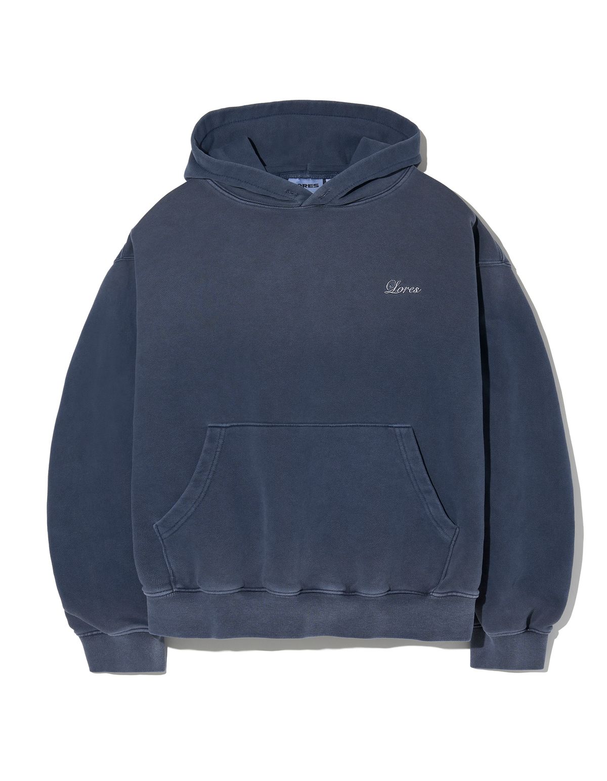 로어즈(LORES) Faded Pigment Dyed Hoodie - Navy